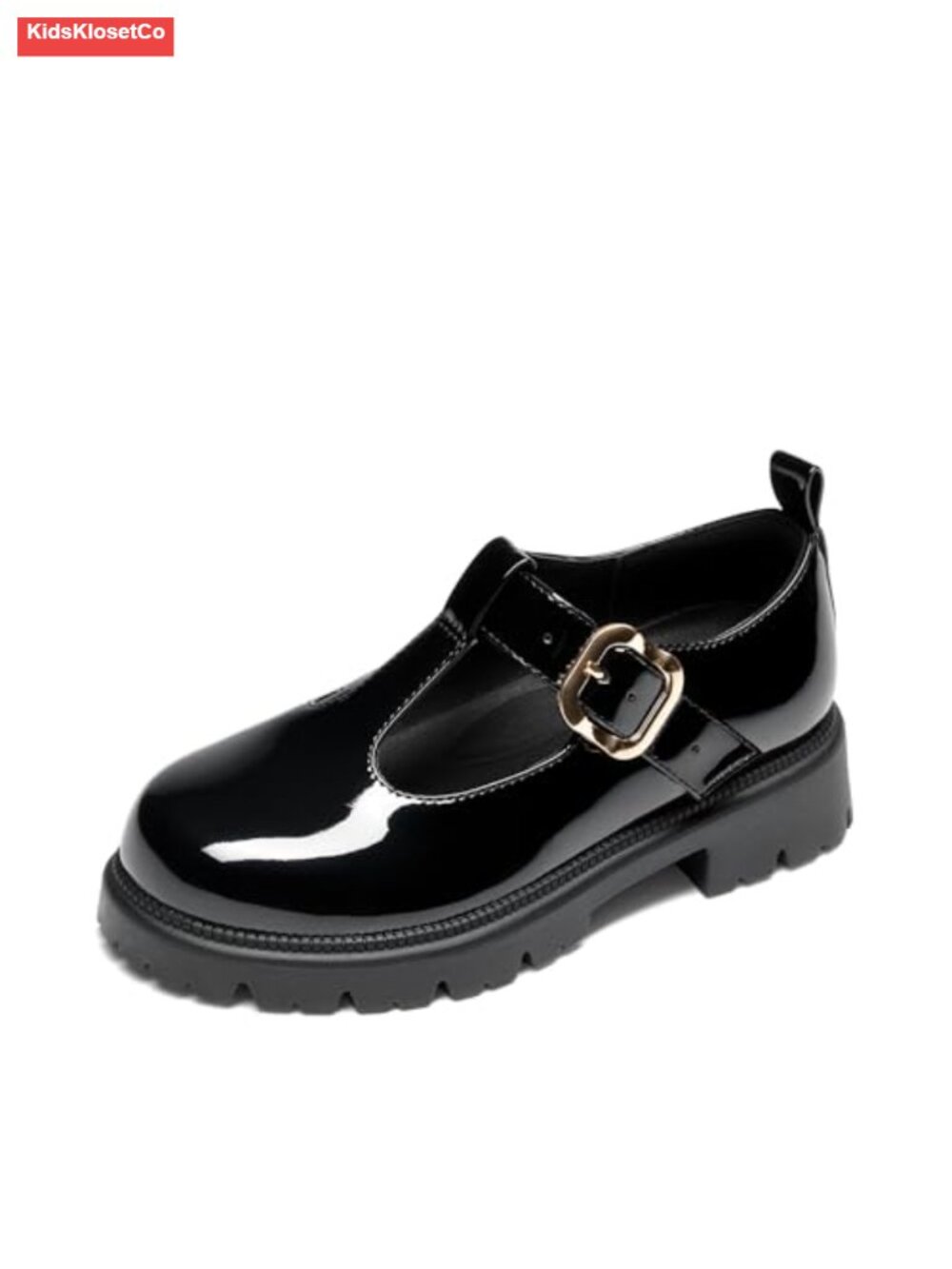 Girls Mary Jane School Uniform Shoes Platform T-Strap